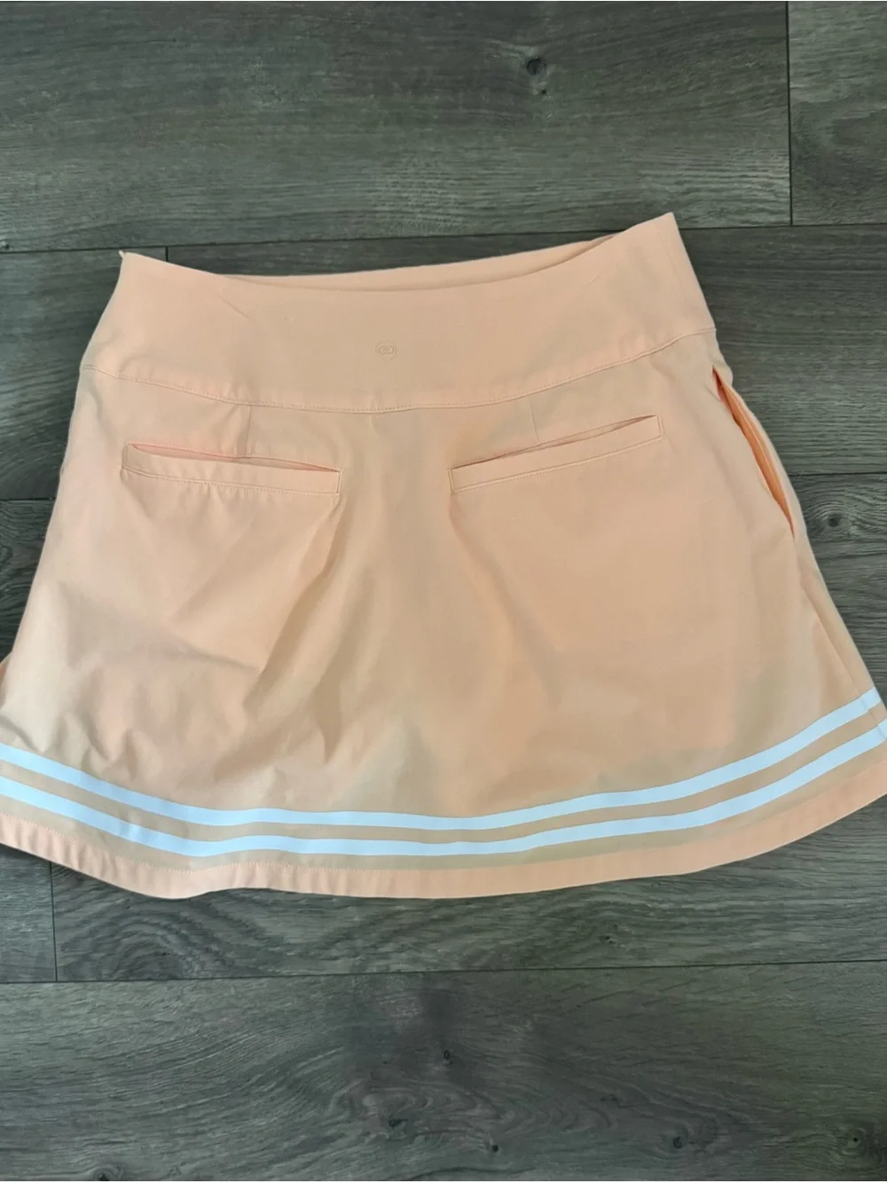 CALIA by Carrie Underwood Peach Tennis/Golf Skort with White Stripes